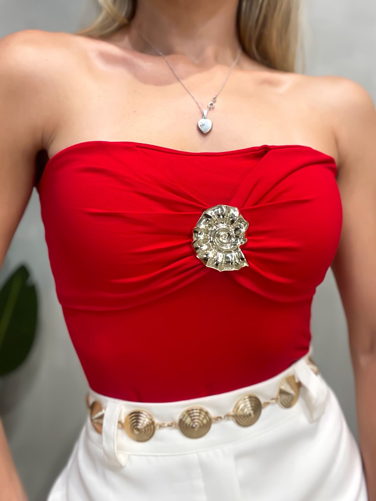 Body em Poliamida Sem Alça